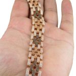 دستبند زنانه نقره رزگلد MA-N103 از نمای روی دست