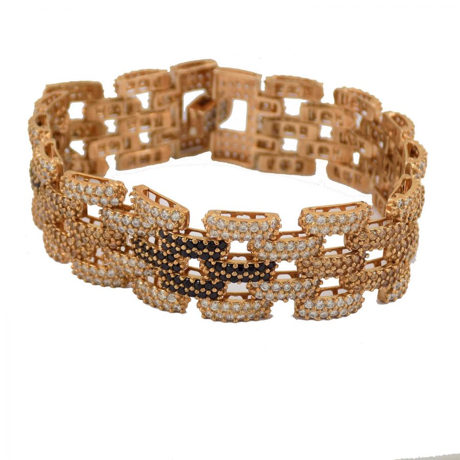 دستبند زنانه نقره رزگلد MA-N103 از نمای نزدیک