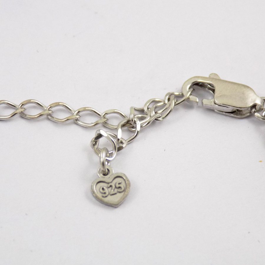 دستبند زنانه نقره پرنگین ma-n115 از نمای پشت