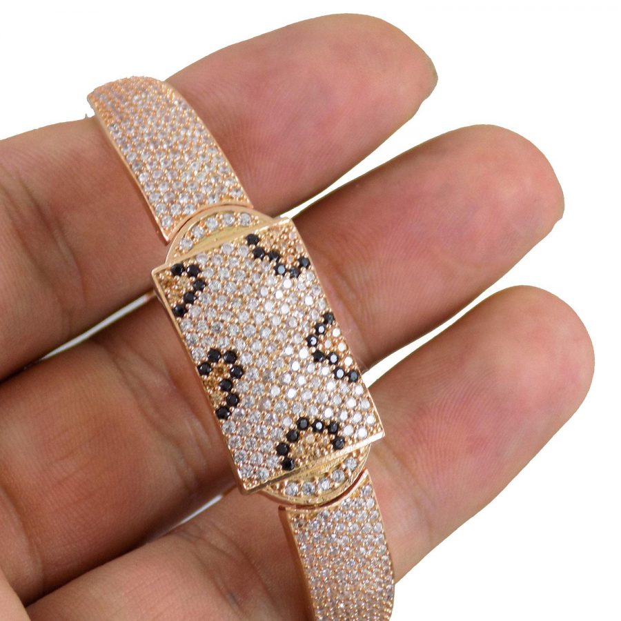 دستبند نقره زنانه رزگلد ماری ma-n116 از نمای روی دست