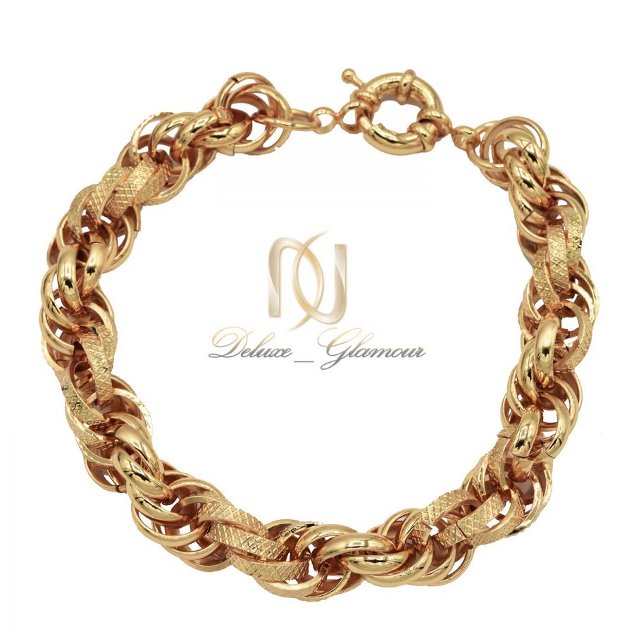 دستبند زنانه زنجیری طرح طلا ds-n523 از نمای بالا