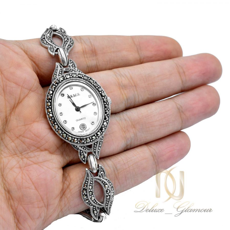 ساعت نقره زنانه سما wh-n170 از نمای روی دست