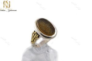 انگشتر مردانه حدید هدیه ولنتاین-انگشتر نقره حدید