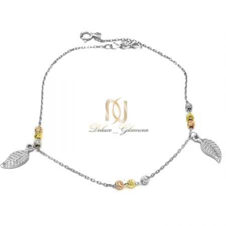پابند نقره آویزدار طرح برگ PA-N142