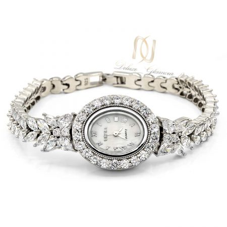 ساعت نقره عروس جواهری جدید wh-n185 از نمای سفید