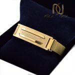 دستبند مردانه مونت بلانک طلایی حصیری ds-n578 از نمای دور