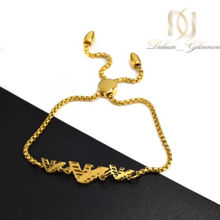 دستبند دخترانه ARMANI استیل طلایی DS-N604 از نمای بالا