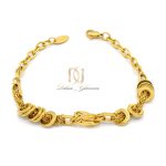دستبند زنانه طرح طلای استیل ds-n600 از نمای سفید