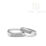 حلقه ست نقره ازدواج طرح طلا