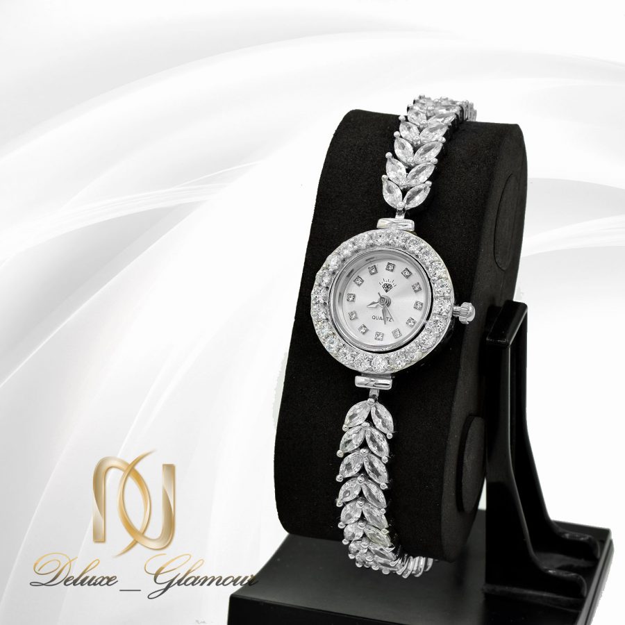 ساعت نقره زنانه جواهری طرح جدید sh-n194 از نمای روبرو