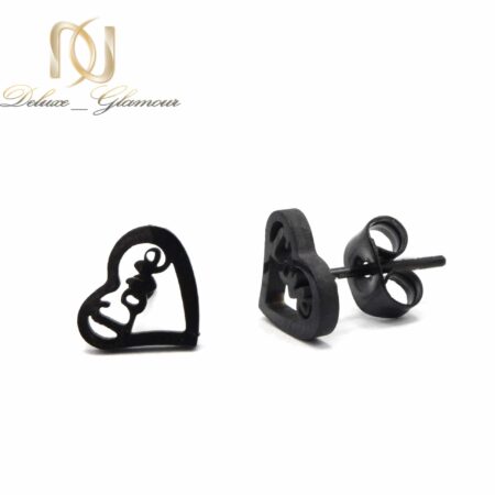 گوشواره دخترانه استیل قلب و لاو