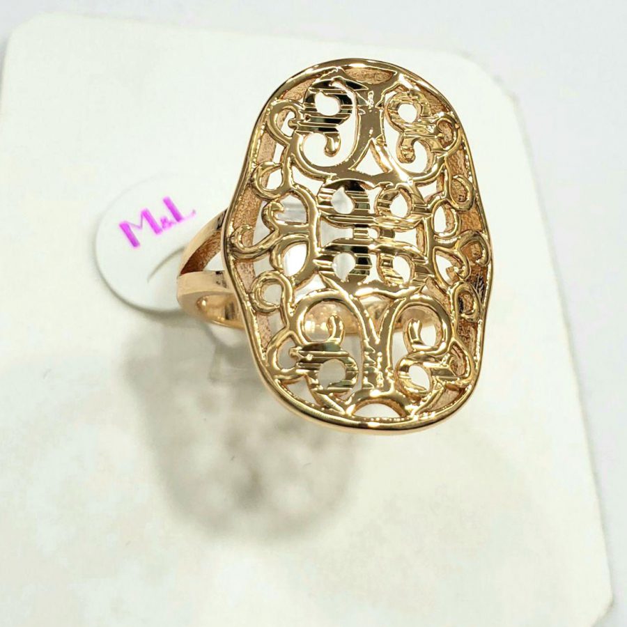انگشتر زنانه عمده طرح طلا ba-n141 از نمای روبرو