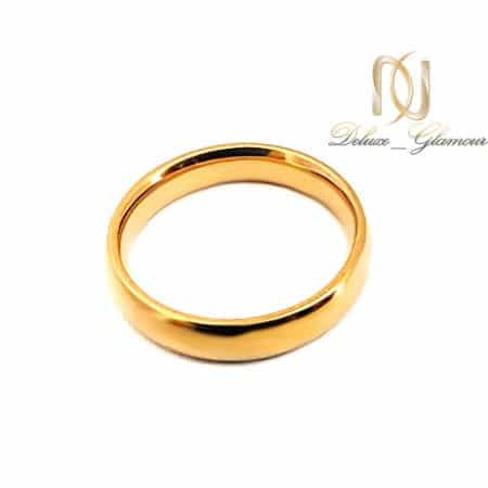 حلقه استیل طلایی طرح طلا rg-n515 از نمای سفید