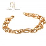 دستبند ژوپینگ زنانه طرح طلا ma-n518 از نمای سفید