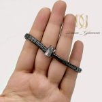دستبند دخترانه سنگ حدید تاجدار ZA-N439 از نمای جدید