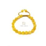 دستبند سنگ عقیق زرد دخترانه ZA-N438 از نمای سفید