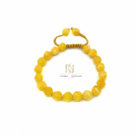 دستبند سنگ عقیق زرد دخترانه ZA-N438 از نمای سفید