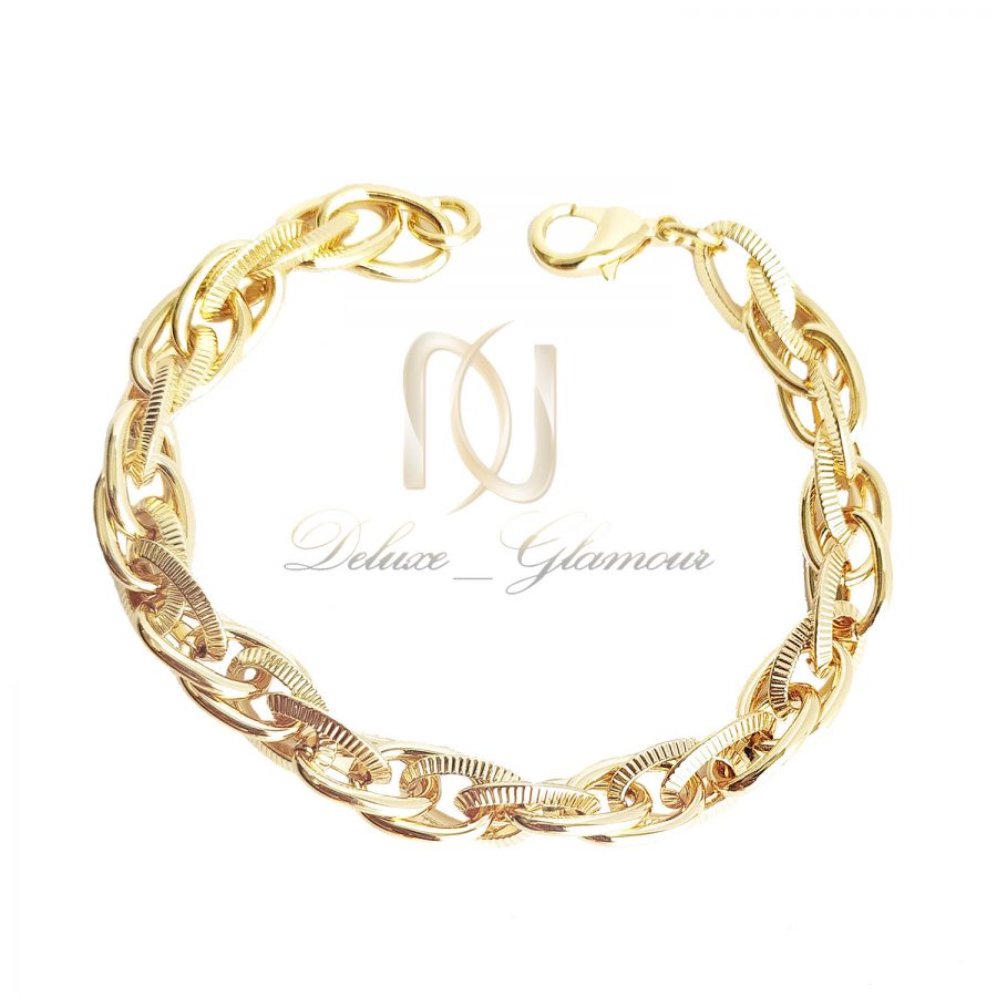 دستبند زنونه طرح طلا استیل ds-n666 از نمای سفید