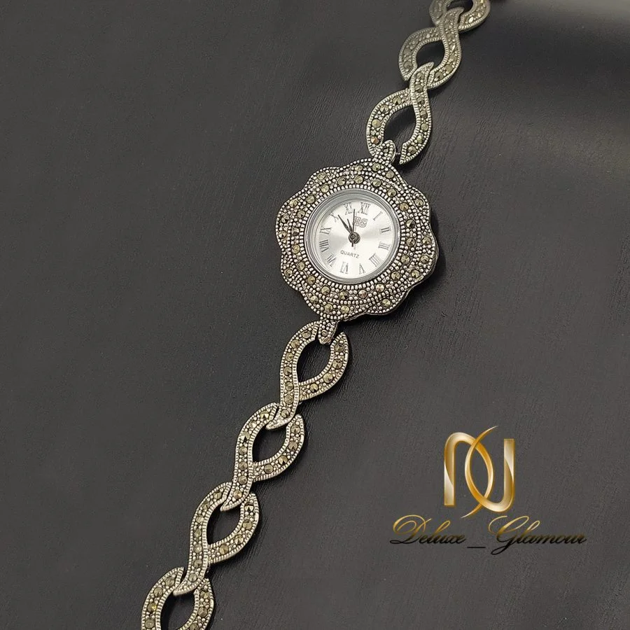 ساعت سیاه قلم نقره زنانه اصل sh-n202 از نمای مشکی