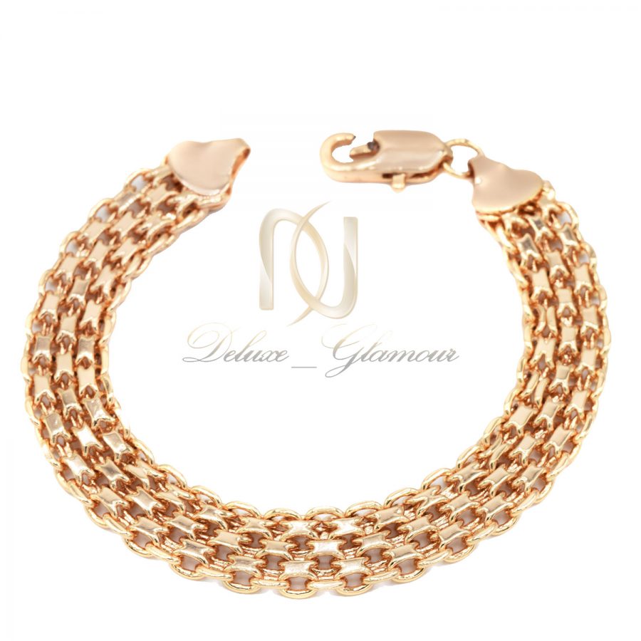 دستبند زنانه استیل طرح طلا ds-n679 از نمای سفید