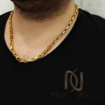 زنجیر مردانه استیل طرح ورساچه nw-n766 - عکس روی گردن
