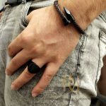 ست دستبند و انگشتر مردانه اسپرت ns-n702 از نمای روبرو