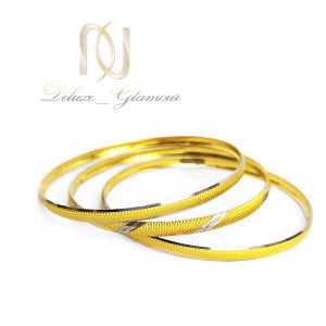 پک النگو نقره ظریف طرح طلا al-n140 از نمای سفید