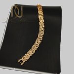 دستبند زنانه ژوپینگ طرح طلای تراش ds-n683 از نمای مشکی