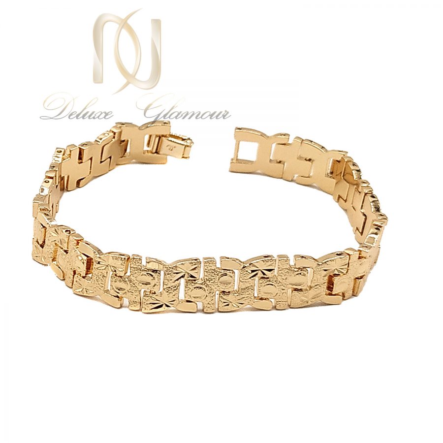 دستبند زنانه ژوپینگ طرح طلای تراش ds-n683 از نمای سفید