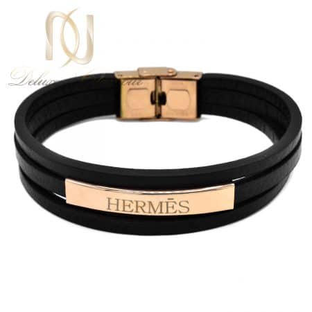 دستبند چرم مردانه طرح هرمس DS-N697