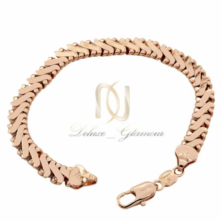 دستبند ژوپینگ رزگلد زنانه شیک ds-n686 از نمای سفید