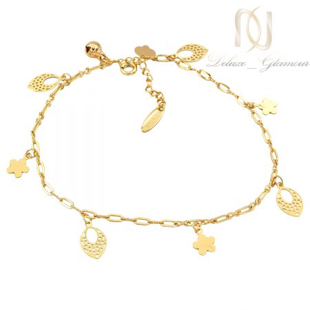 پابند ژوپینگ آویزدار طرح طلا pa-n163 از نمای سفید