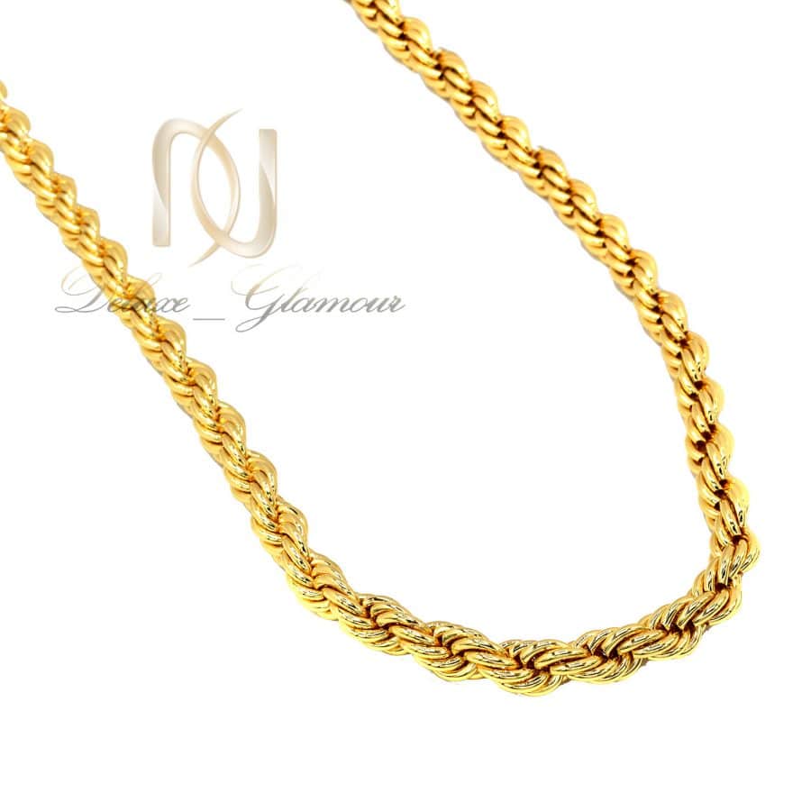 گردنبند زنانه شیک استیل طرح طلا nw-n769 از نمای سفید