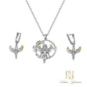 نیم ست نقره زنانه طرح فرشته