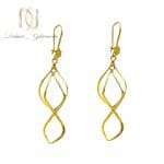 گوشواره آویزی بلند نقره 925 اصل er-n238 از نمای سفید
