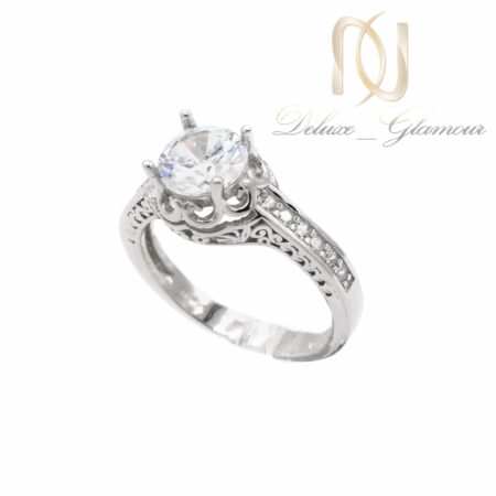 انگشتر نقره تک نگین دخترانه جدید rg-n592