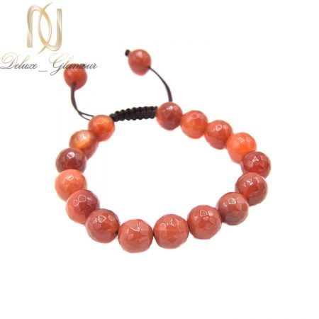 دستبند سنگی عقیق تراش خورده za-n492