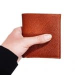 کیف پول چرم طبیعی مردانه جیبی همراه با جعبه چوبی کد NL003