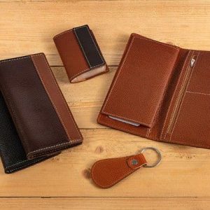 ست هدیه 3 تکه مردانه تمام چرم طبیعی کد NL005