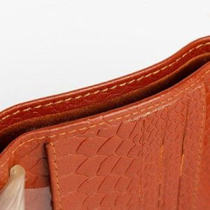 کیف پول دخترانه چرم طبیعی قهوه ای