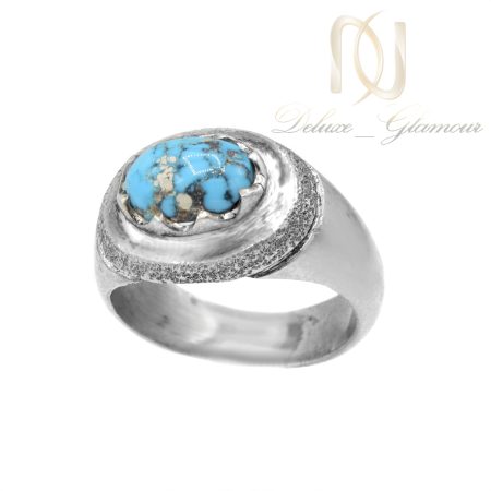 انگشتر فیروزه اصل نیشابور نقره مردانه rg-n625