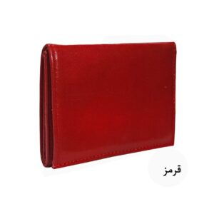 کیف پول دخترانه چرم طبیعی قرمز