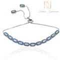 دستبند نقره فانتزی دخترانه نگین دار ma-n540