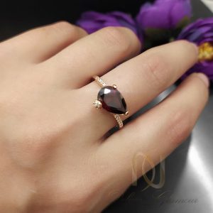 انگشتر زنانه ژوپینگ طرح اشک قرمز