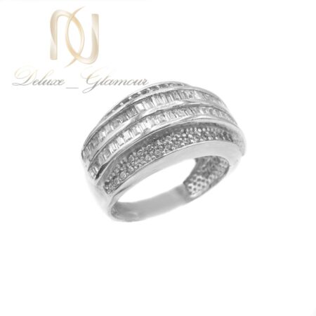 انگشتر زنانه نقره 925 طرح طلا سفید rg-n656