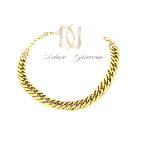 دستبند مردانه استیل طلایی شیک ds-n782