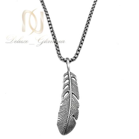گردنبند مردانه طرح پر استیل nw-n738