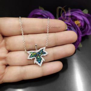 گردنبند نقره زنانه شکل برگ درخت