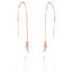 گوشواره بخیه ای نقره 925 رزگلد er-n259