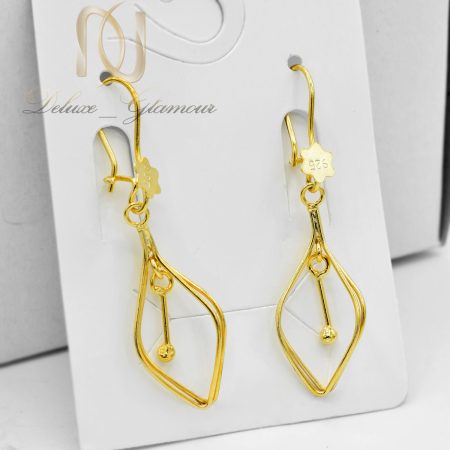 گوشواره نقره آویزی زنانه طرح طلا er-n257